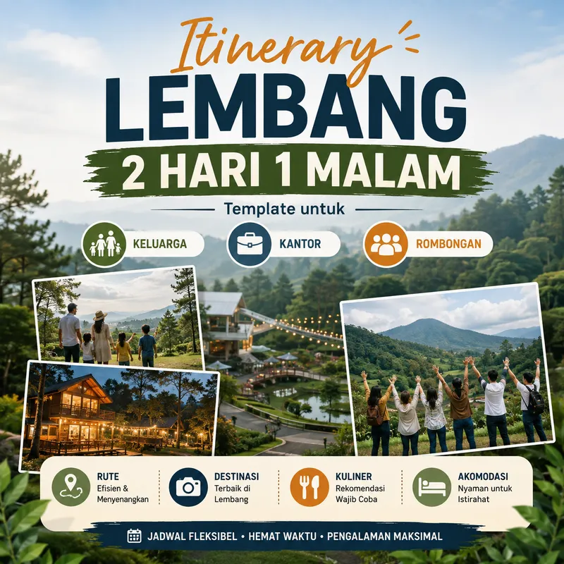 Itinerary Lembang 2 Hari 1 Malam: Template untuk Rombongan